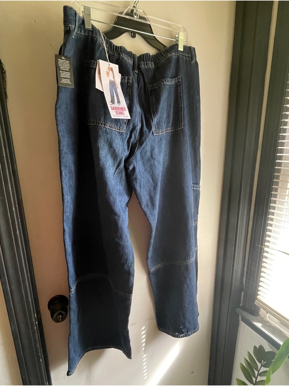Celebrity Pink Dark Blue Gardener Flare Jeans